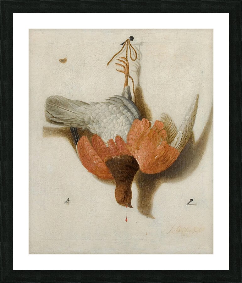 A Trompe L’œil With A Willow Ptarmigan Hanging From A Nail [1665] by Jacobus Biltius [1633–1681] Picture Frame print
