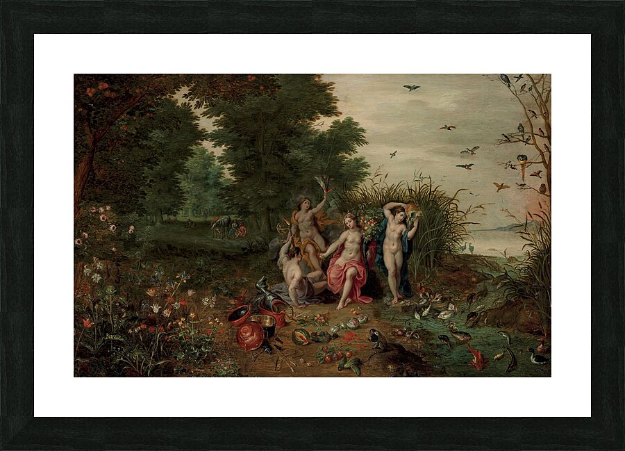 An allegory of the Four Elements by Hendrik van Balen [1575–1632] Picture Frame print
