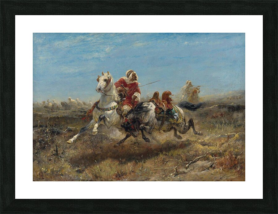 The Chase by Adolf Schreyer [1828–1899] Picture Frame print