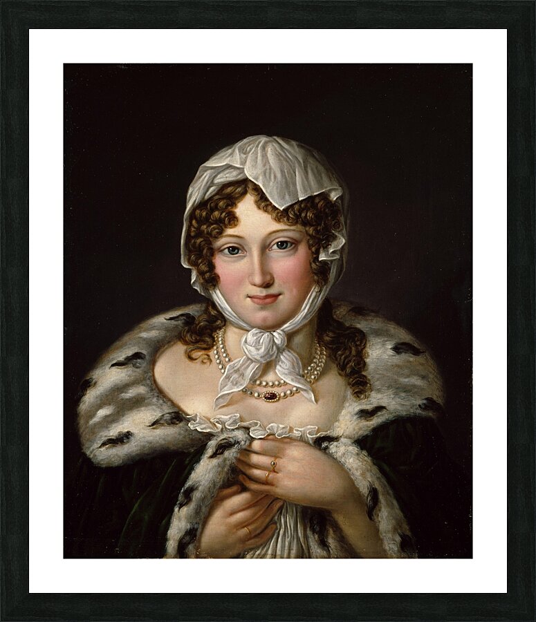 Dameportrett. Signora Contessa di Mollinasko [1834] by Jacob Munch [1776–1839] Picture Frame print