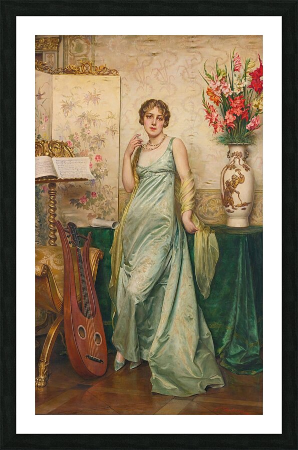 A Pause In The Music by Frédéric Soulacroix [1858–1933] Picture Frame print