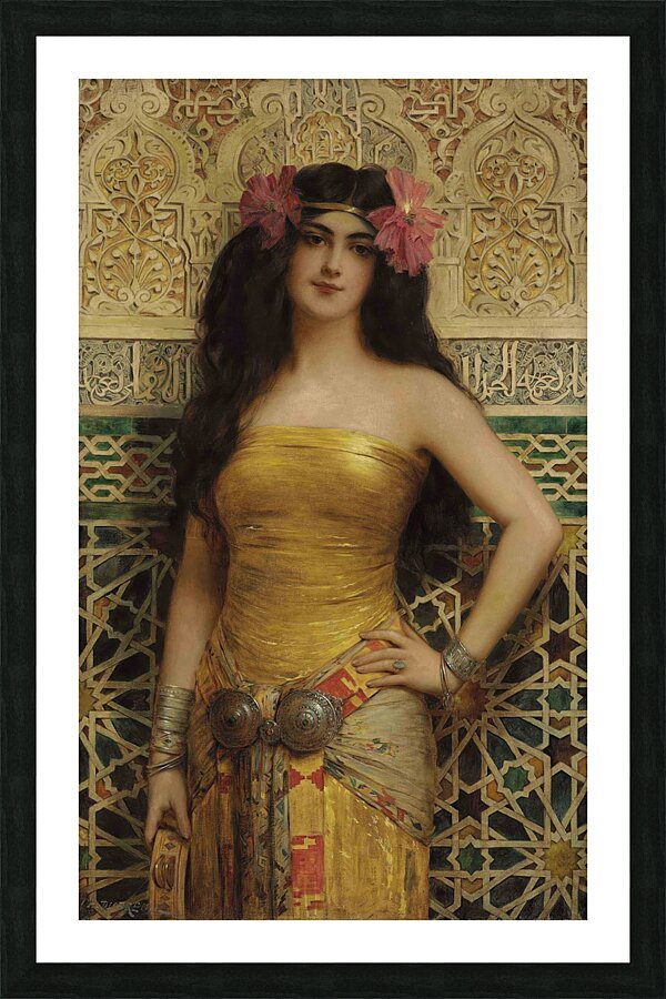 An Oriental Beauty by Charles Dubreuil [early 20th Century] Picture Frame print