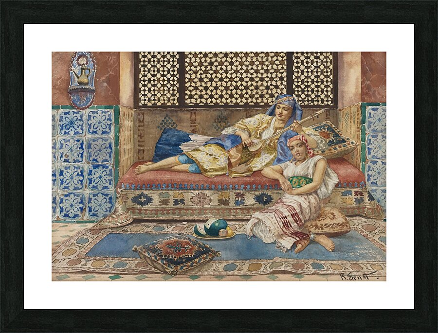 Harem song by Rudolf Ernst [1854–1932] Picture Frame print