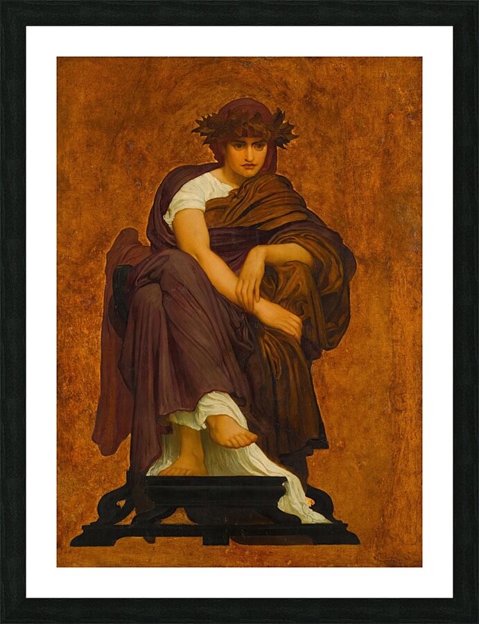 Mnemosyne. Mother of the Muses by Frederic Leighton [1830–1896] Picture Frame print