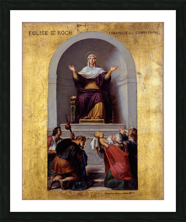 La Vierge consolatrice [1870] by Sébastien Melchior Cornu [1804–1870] Picture Frame print