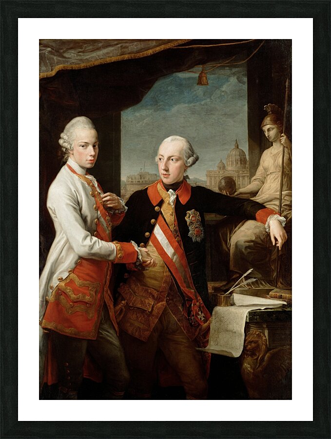Emperor Joseph II With Grand Duke Pietro Leopoldo Of Tuscany by Pompeo Batoni [1708–1787] Picture Frame print