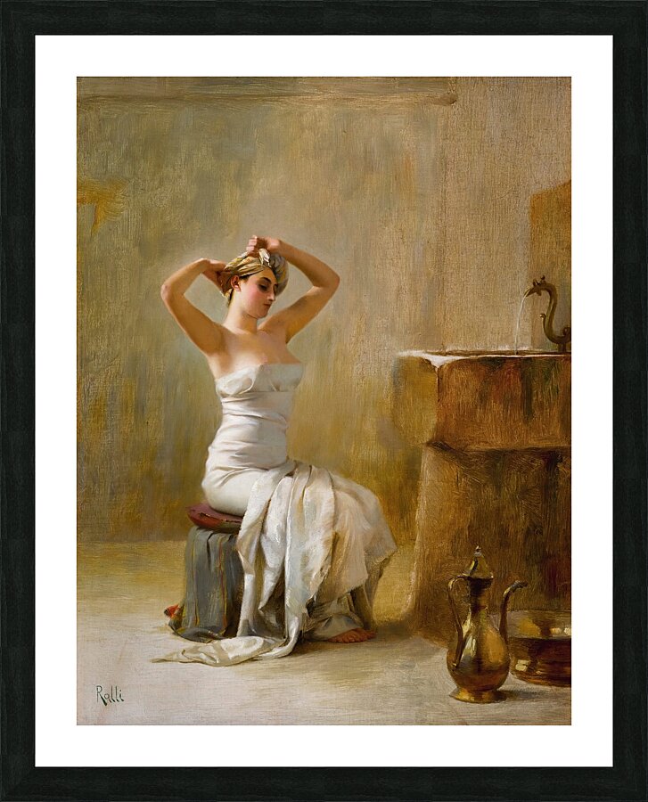 After The Bath by Theodoros Ralli [1852–1909] Picture Frame print