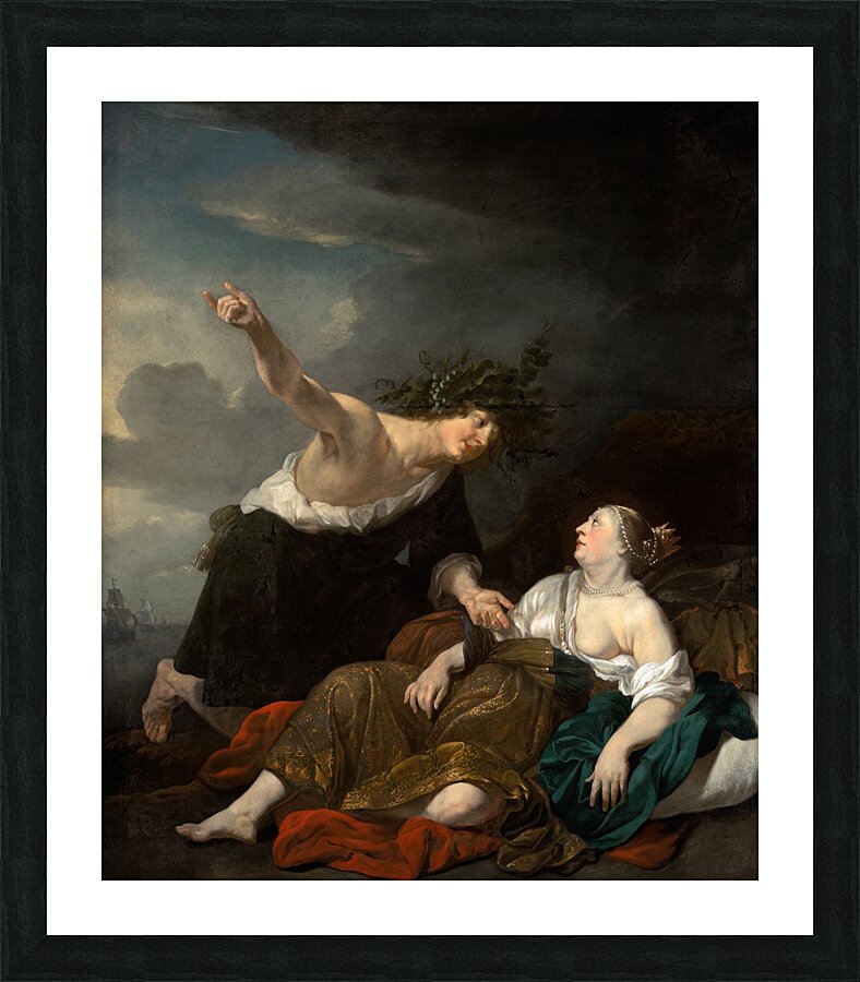 Bacchus And ariadne [1650] by Jacob Van Loo [1614–1670] Picture Frame print