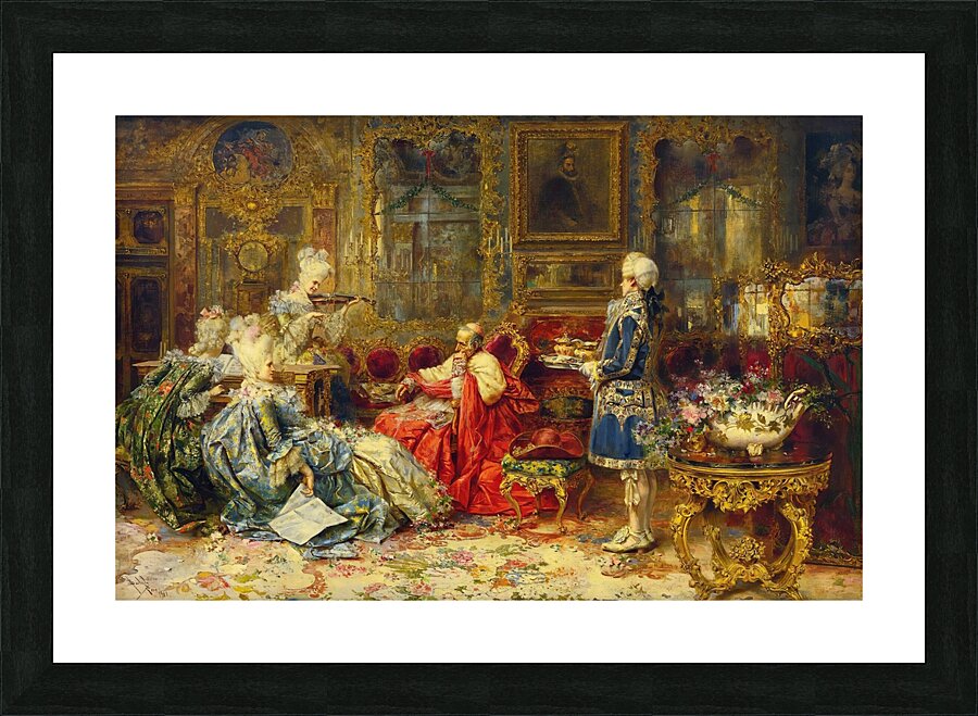 A Musical Interlude [1901] by Salvador Sánchez Barbudo [1857–1917] Picture Frame print