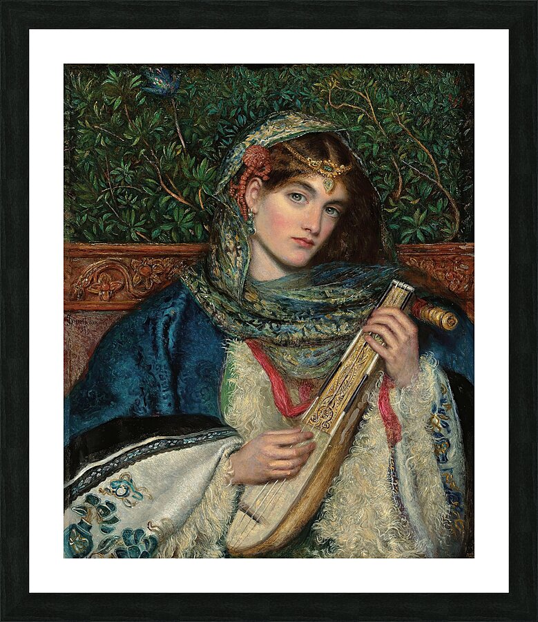 The Mandolin [1866] by James Smetham [1821–1889] Picture Frame print