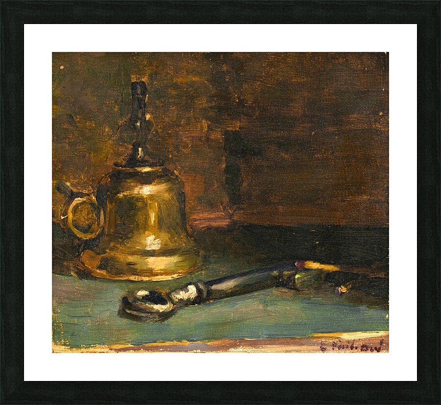 Nature morte à la lampe [circa 1888] by Édouard Vuillard [1868–1940] Picture Frame print