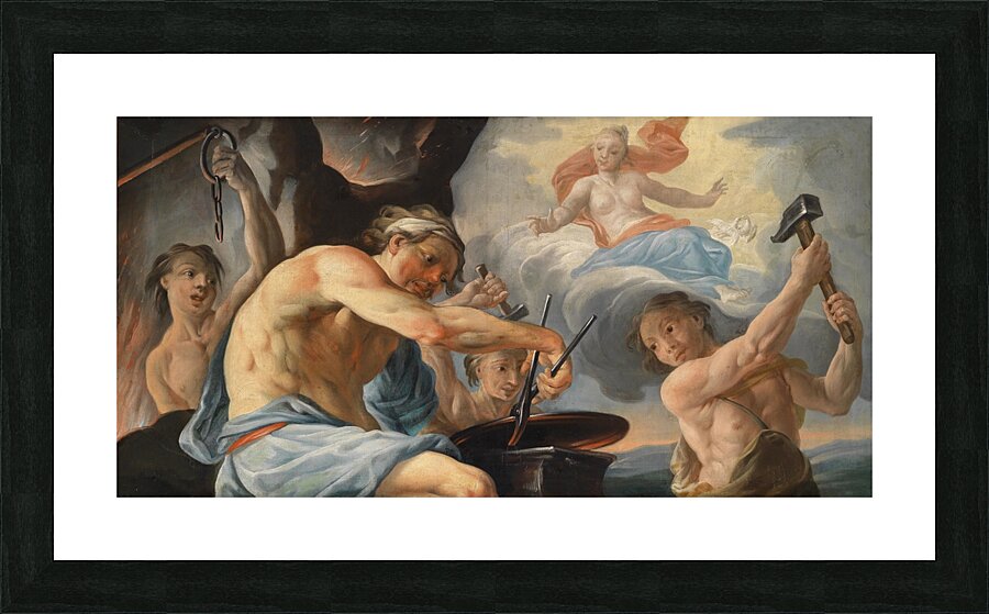 Vulcan Forges The Arms For Aeneas by Jacques Firens [Circle] [ca 1582–ca 1620] Picture Frame print