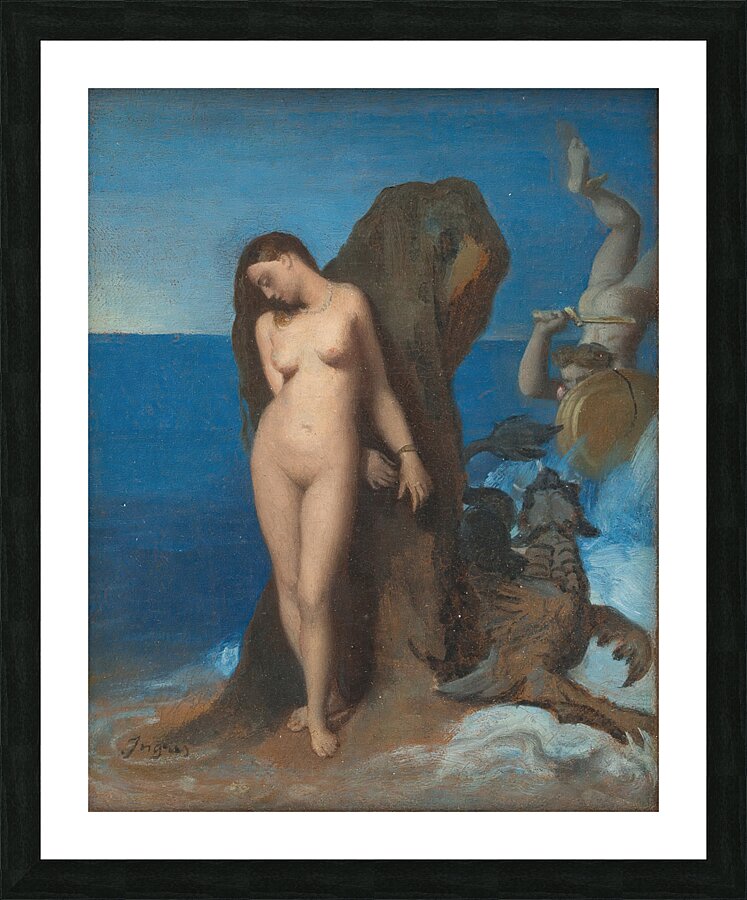 Perseus and Andromeda [ca. 1819] by Jean Auguste Dominique Ingres [1780–1867] Picture Frame print