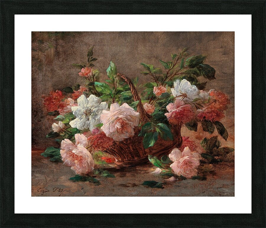 A Basket with Roses by Eugene Petit [1839–1886] Picture Frame print