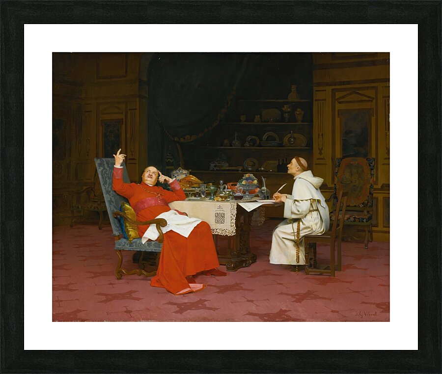 Sermon Sur L’abstinence by Jehan Georges Vibert [1840–1902] Picture Frame print