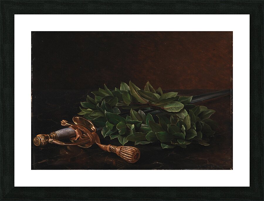 En Kårde Med Laurbærkrans [1848] by Johan Laurentz Jensen [1800–1856] Picture Frame print
