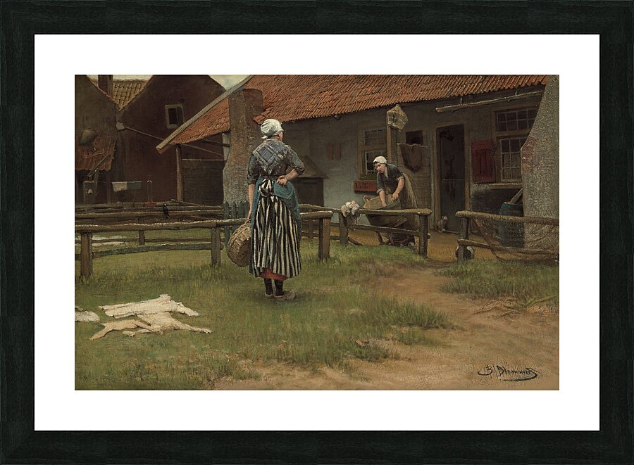 Washing day by Bernardus Johannes Blommers [1845–1915] Picture Frame print