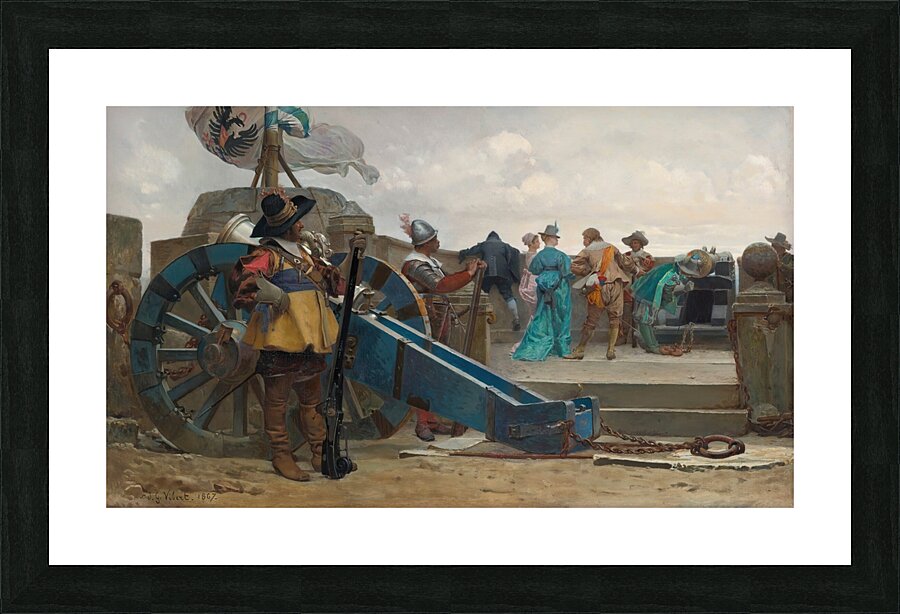 On The Ramparts [1867] by Jehan Georges Vibert [1840–1902] Picture Frame print