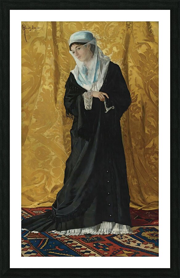 A Lady Of Constantinople [1881] by Osman Hamdi Bey [1842–1910] Picture Frame print