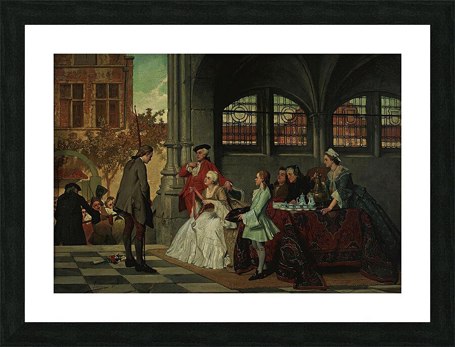 The Prize Winner [1864] by Auguste Serrure [1825–1903] Picture Frame print