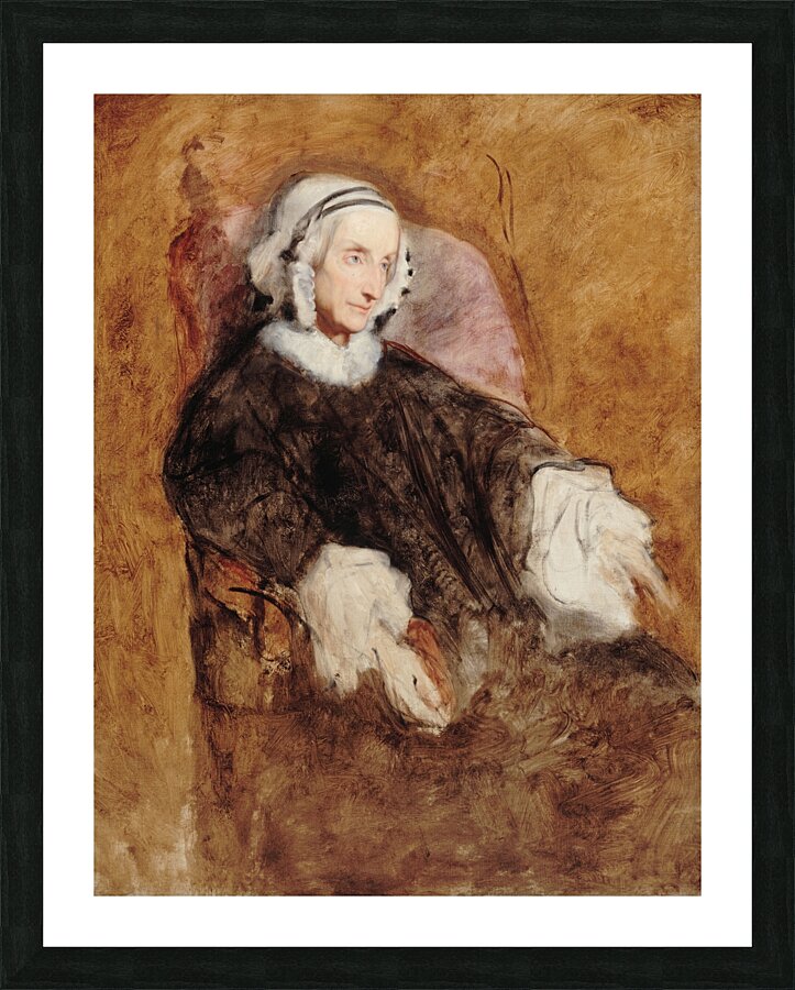 Portrait de la Reine Marie–Amélie en deuil [1857] by Ary Scheffer [1795–1858] Picture Frame print