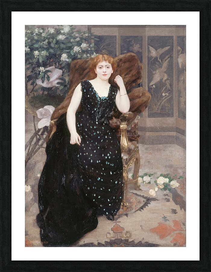 Portrait de Jane Hading [1890] by Alfred Philippe Roll [1846–1919] Picture Frame print