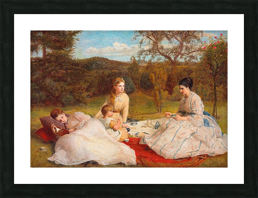 The Picnic [1870] by James Archer [1822–1904] Picture Frame print