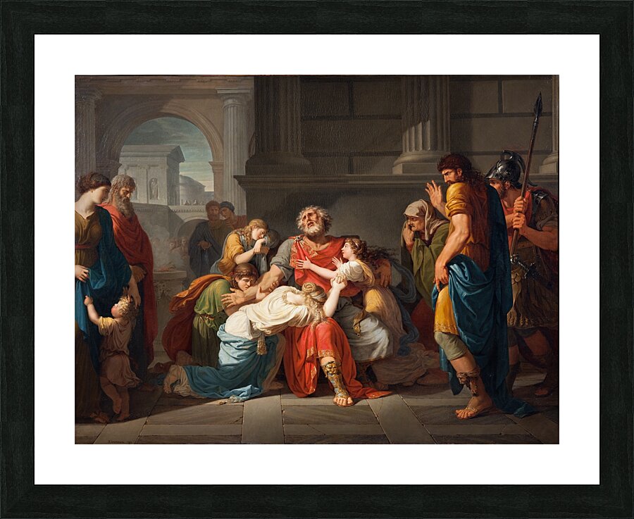 The Blind Oedipus Commending his Children to the Gods [1784] by Bénigne Gagneraux [1756–1795] Picture Frame print