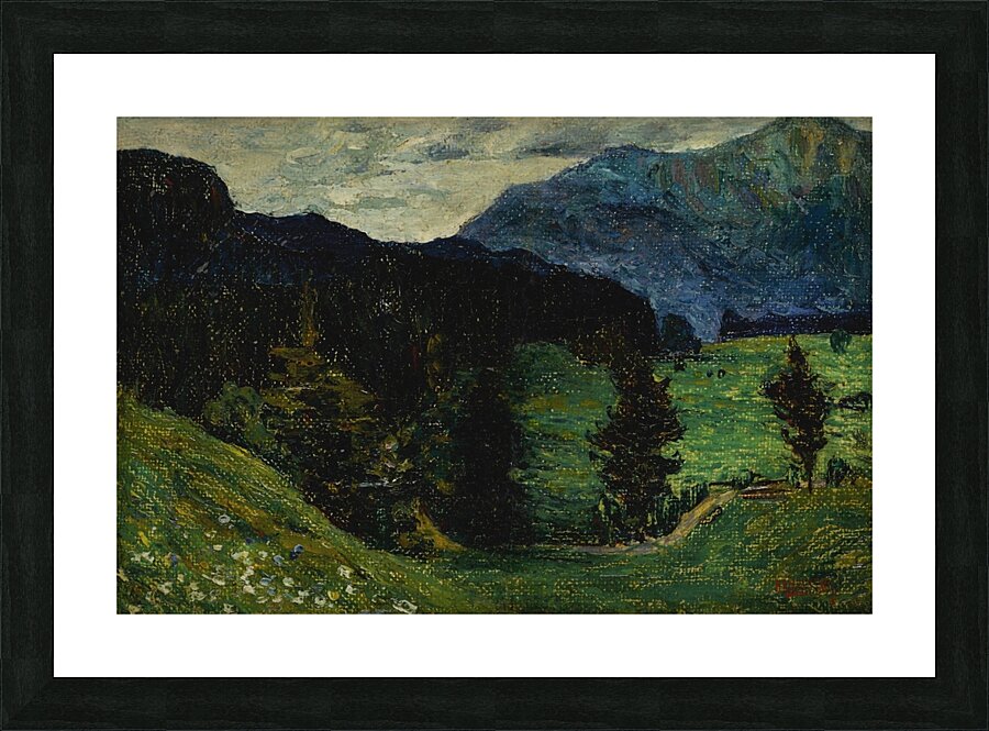 Kochel—Mountains with Firs [1902] by Wassily Kandinsky [1866–1944] Picture Frame print