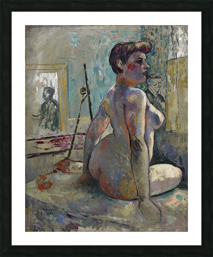 Nu à l’atelier [La Croupe. Rue Boursault] [1903] by Henri Manguin [1874–1949] Picture Frame print