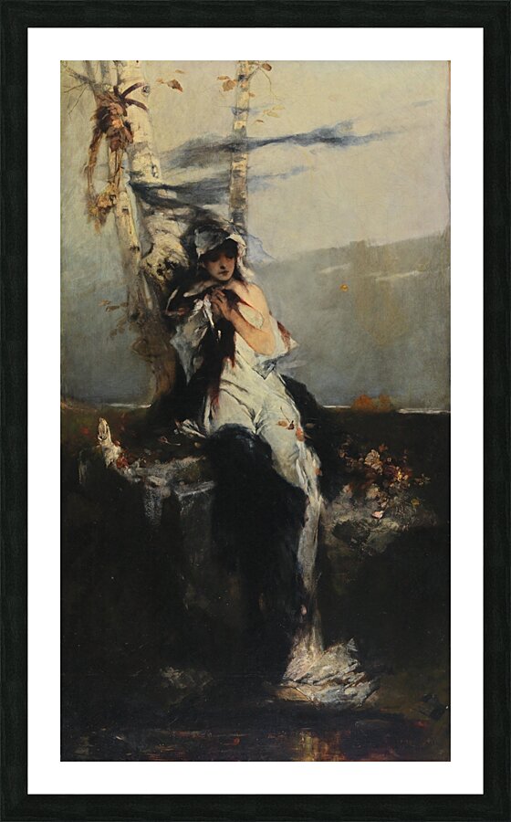 Die Erwartung [1880] by Raphael von Ambros [1855–1895] Picture Frame print