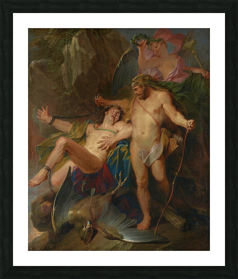 Hercules Freeing Prometheus [1703] by Nicolas Bertin [1668–1736] Picture Frame print