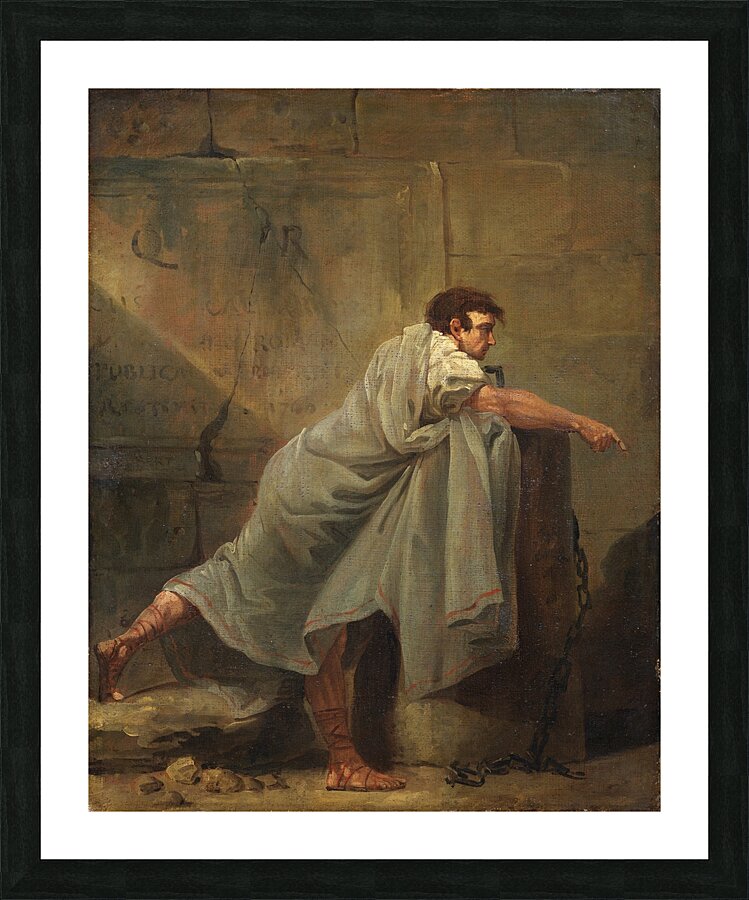 Orator in Prison by Hubert Robert [1733–1808] Picture Frame print