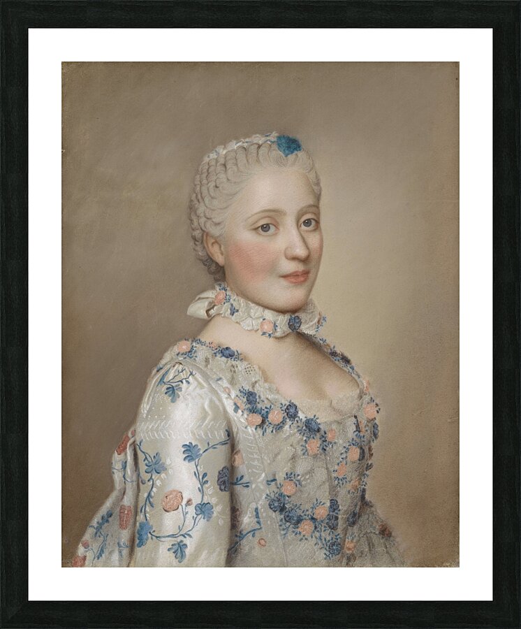 Maria Josepha of Saxony. Dauphine of France [1749] by Jean–Etienne Liotard [1702–1789] Picture Frame print