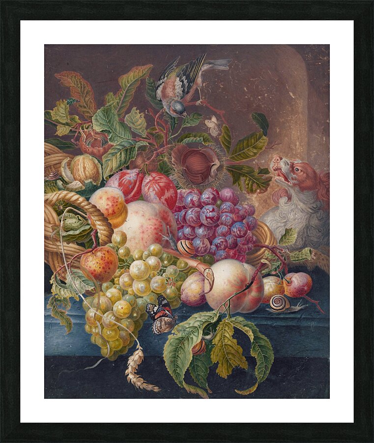 Fruit Still Life [1677–1726] by Herman Henstenburgh [1667–1726] Picture Frame print