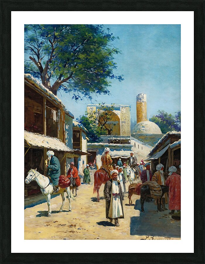 Samarkand Street Market by Richard Karlovich Zommer [1866–1939] Picture Frame print