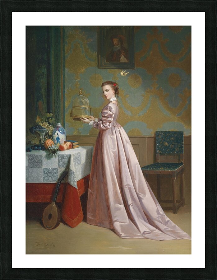 Kurze Freiheit für den Liebling by Francois J Jacobs [1832–1887] Picture Frame print