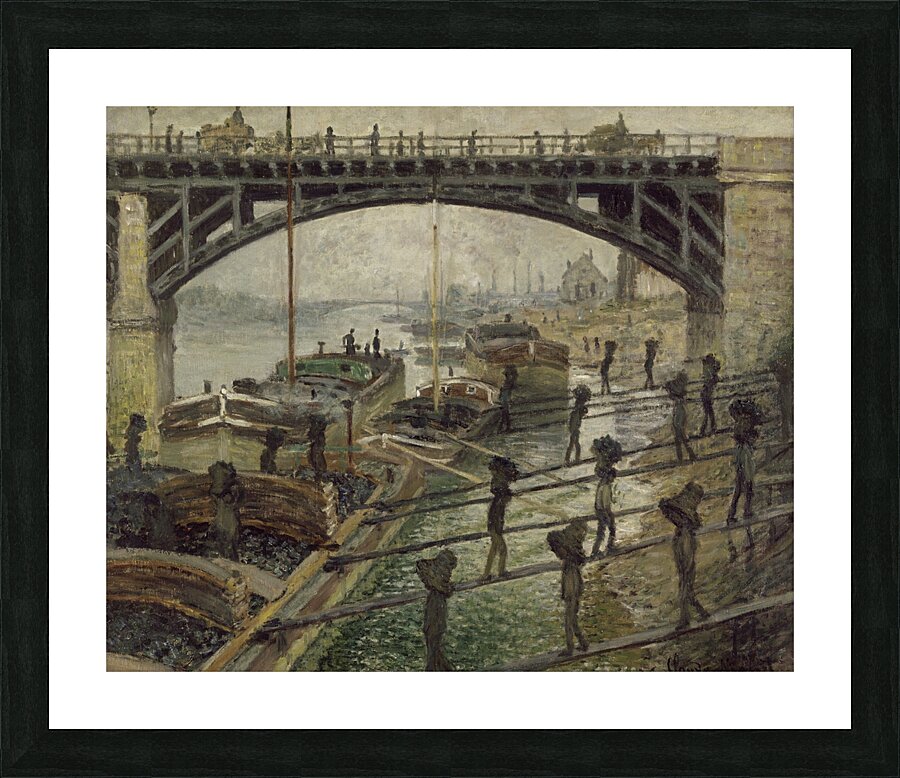 The Coalmen [circa 1875] by Claude Monet [1840–1926] Picture Frame print