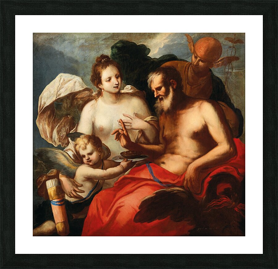 Venus and Cupid. Jupiter and Mercury [17th Century] by Venetian School [16th–20th Century] Picture Frame print