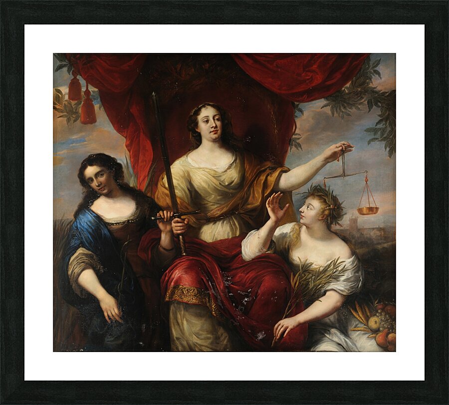 Justice [or Prudence. Justice. And Peace] [1662] by Jürgen Ovens [1623–1678] Picture Frame print