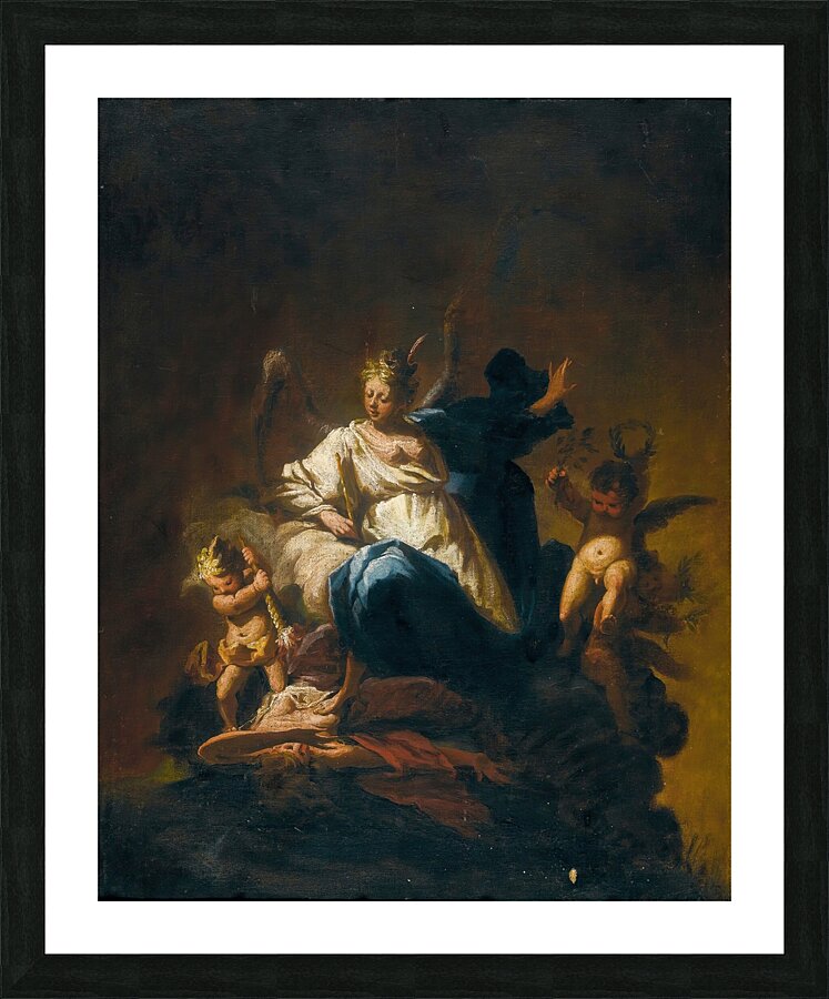 The victory of virtue over vice by Francesco Conti [1681–1760] Picture Frame print