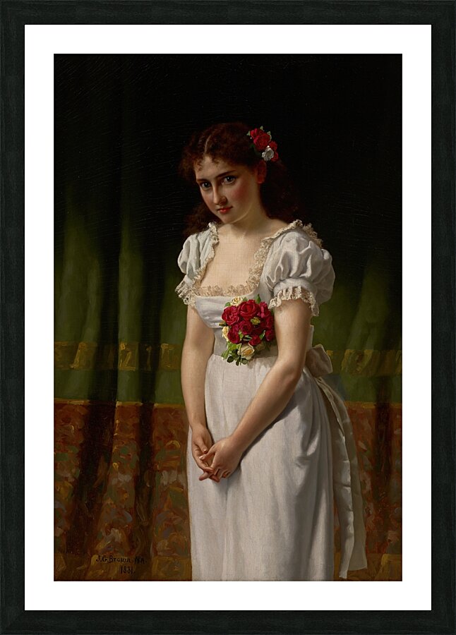 Meditation [1881] by John George Brown [1831–1913] Picture Frame print