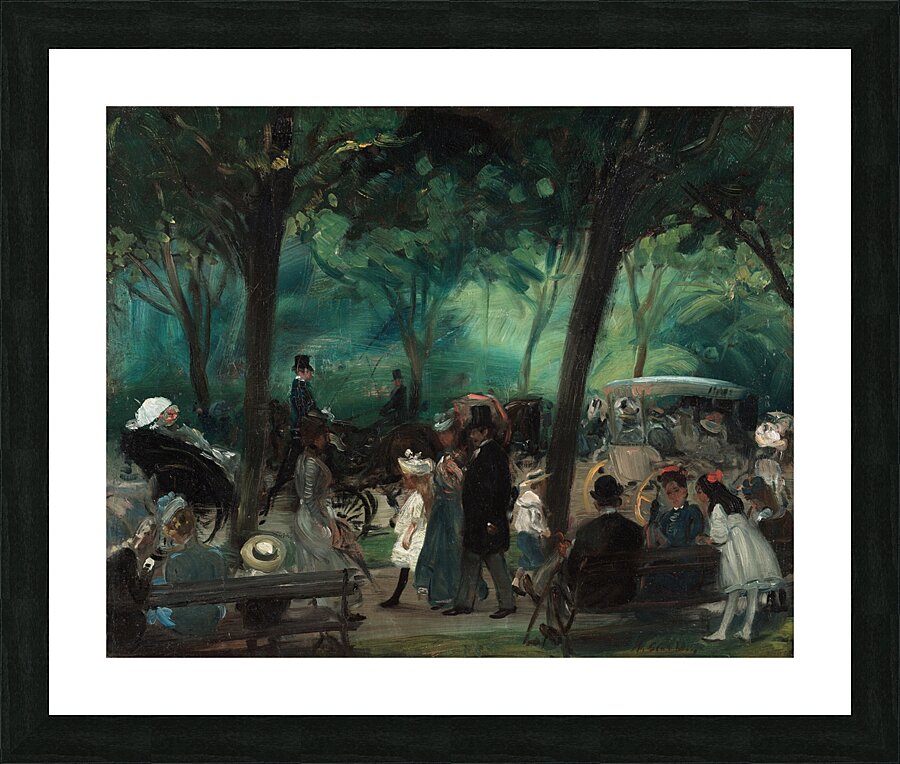 The Drive. Central Park [c. 1905] by William James Glackens [1870–1938] Picture Frame print