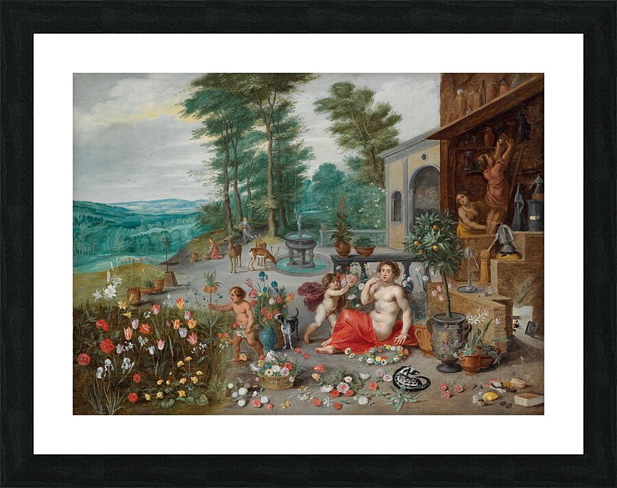 An Allegory Of Smell [1640s] by Jan Brueghel the Younger [1601–1678] Picture Frame print