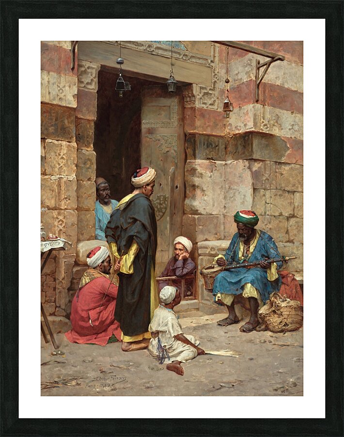 The musician [1889] by Arthur Von Ferraris [1856–1936] Picture Frame print