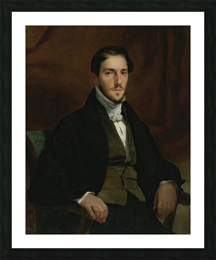 Portrait Of Félix Guillemardet [1835] by Eugène Delacroix [1798–1863] Picture Frame print