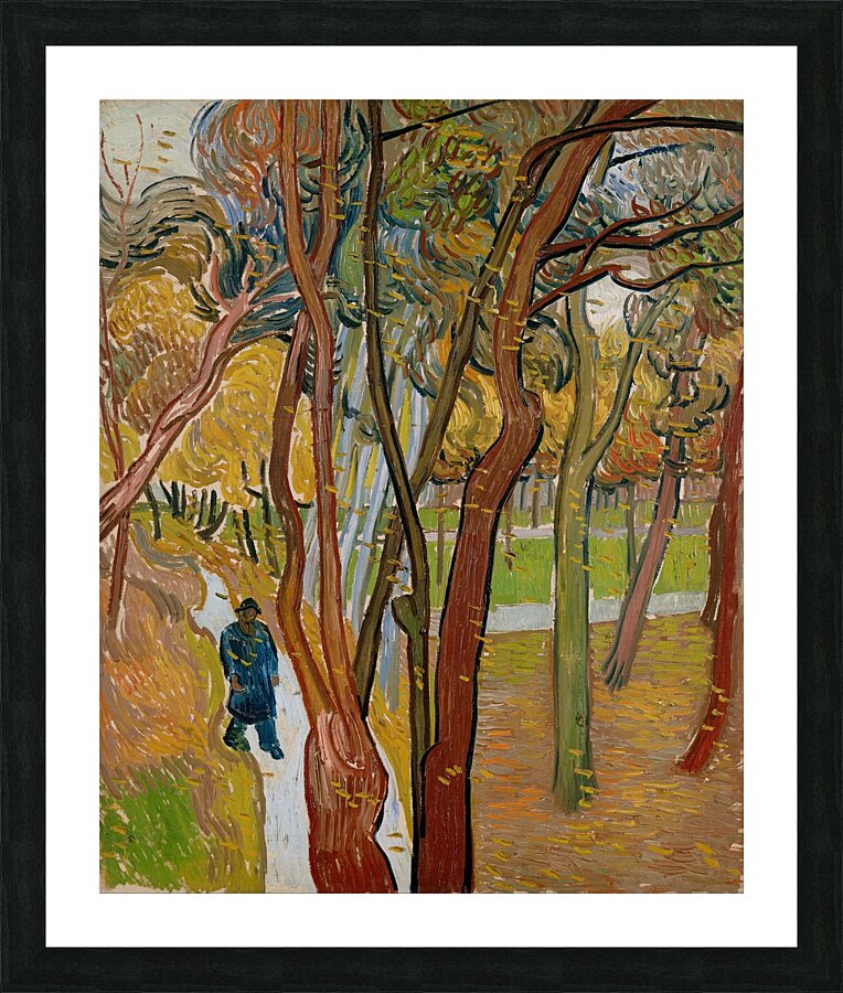 The garden of Saint Paul’s Hospital [The fall of the leaves’] by Vincent van Gogh [1853–1890] Picture Frame print