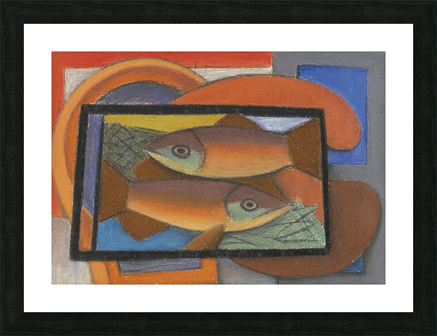 Study for Fish in Glass Case by Mark Gertler [1891–1939] Picture Frame print