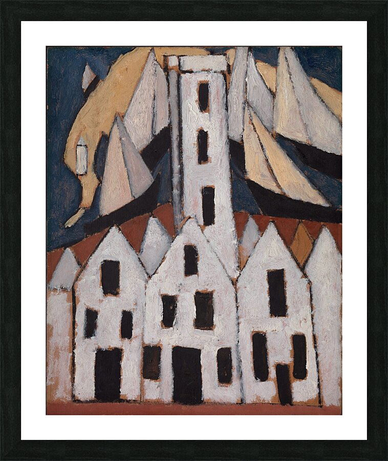 Movement No. 5. Provincetown Houses [1916] by Marsden Hartley [1877–1943] Picture Frame print
