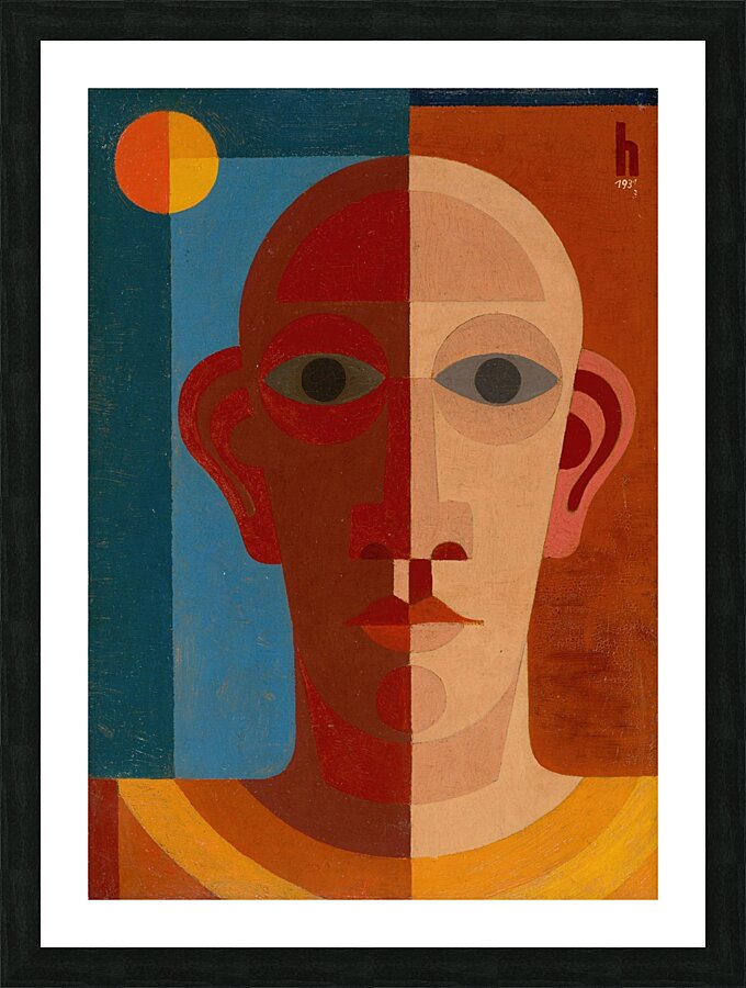 Selbstbildnis [1931] by Heinrich Hoerle [1895–1936] Picture Frame print